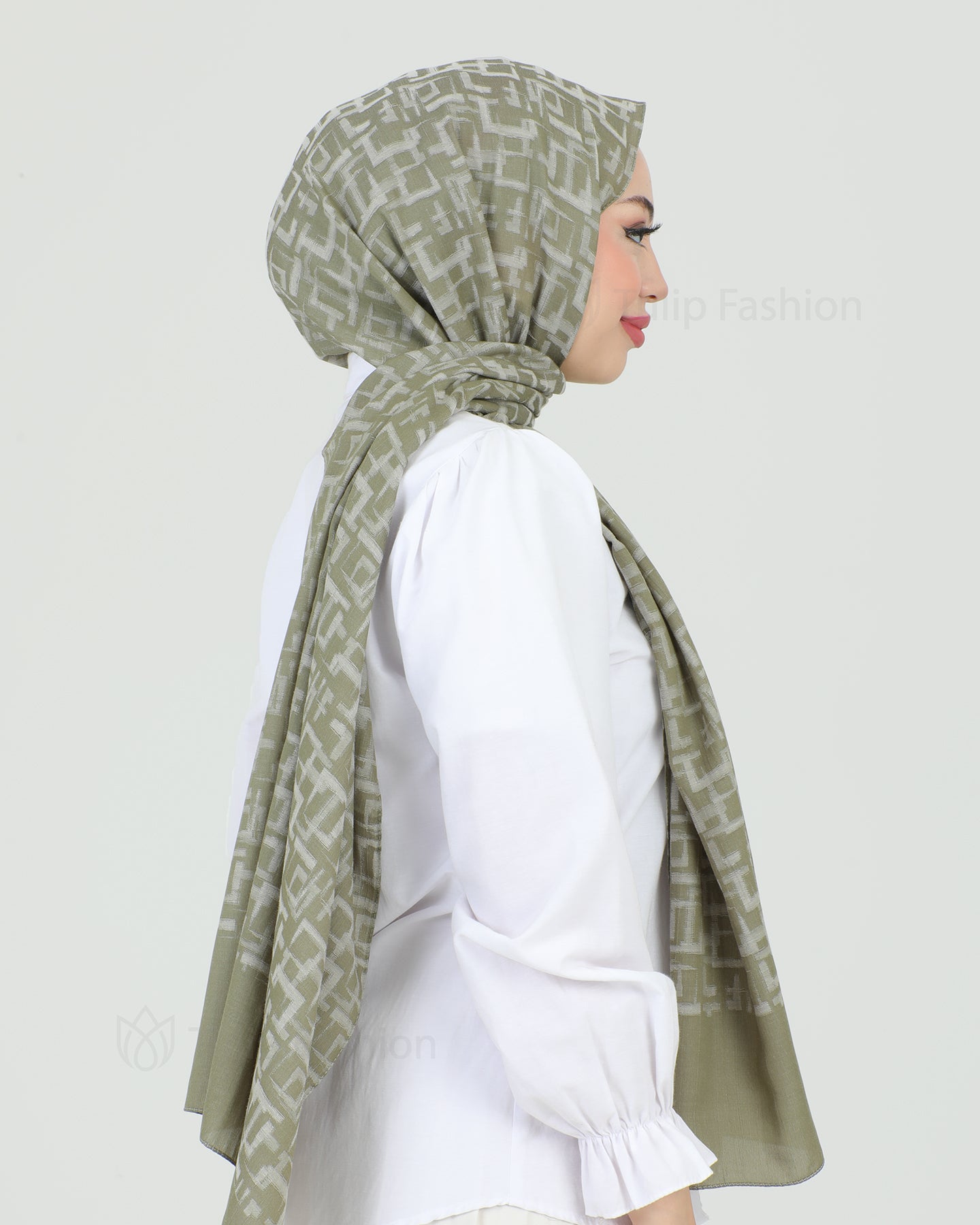 Hijab - Squares - Green