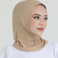 Hijab - Jersey Stripes One Piece - Beige