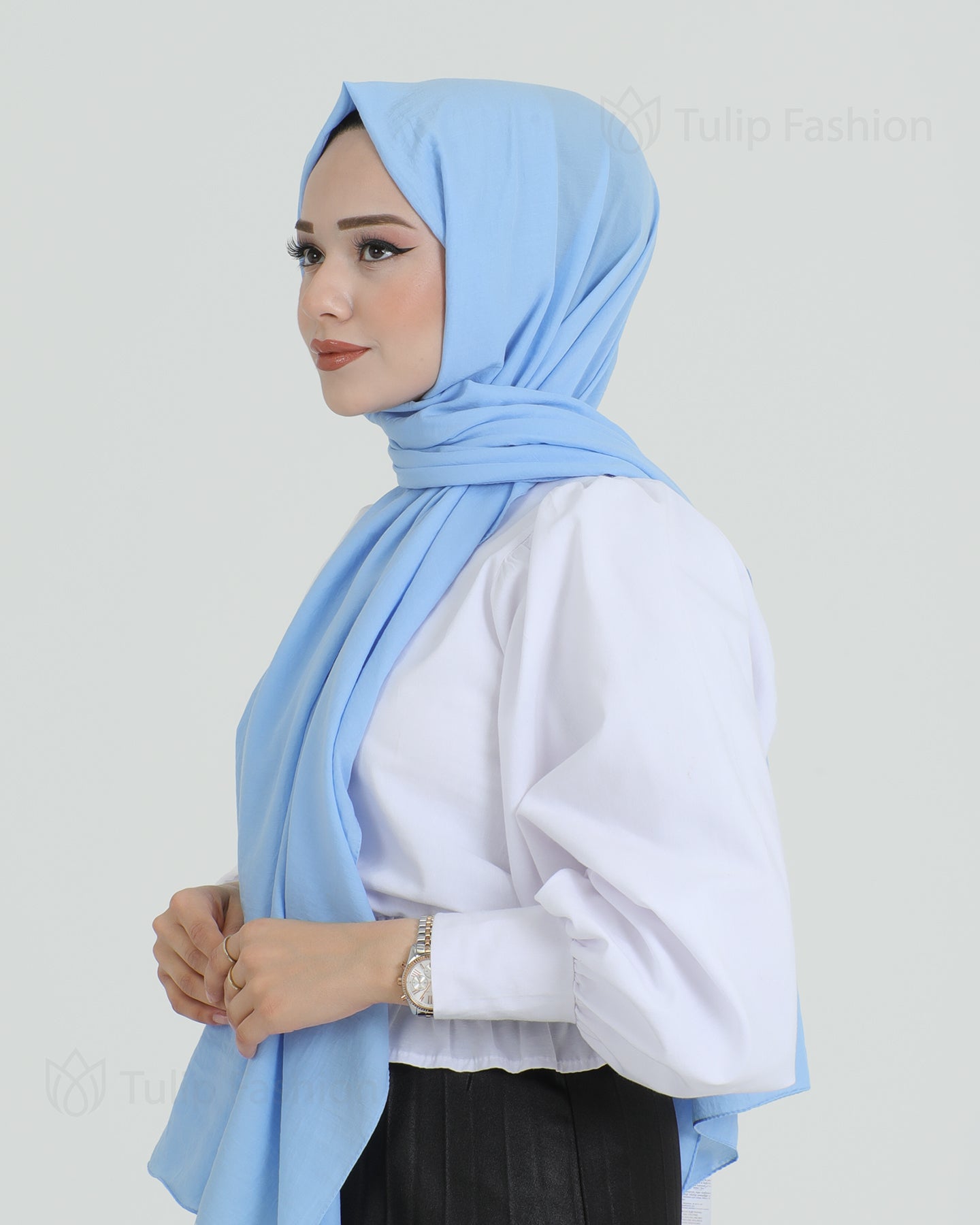 Hijab - Woven - Sky Blue