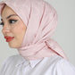 Hijab - Square Satin Leaf - Light Pink
