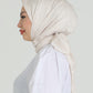 Hijab - Square Satin Leaf - Light Beige