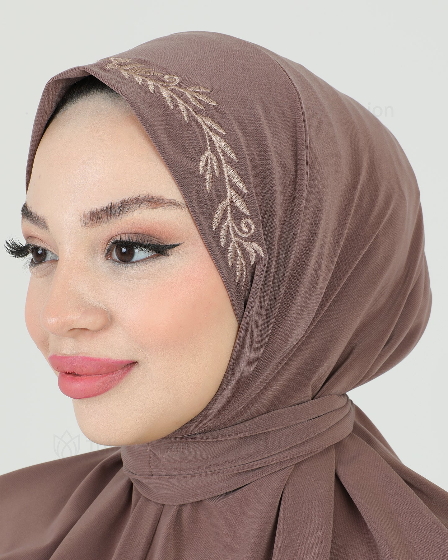 Hijab - Instant Lycra Leaf - Old Mauve