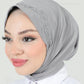Hijab - Instant Lycra Leaf - Light Gray