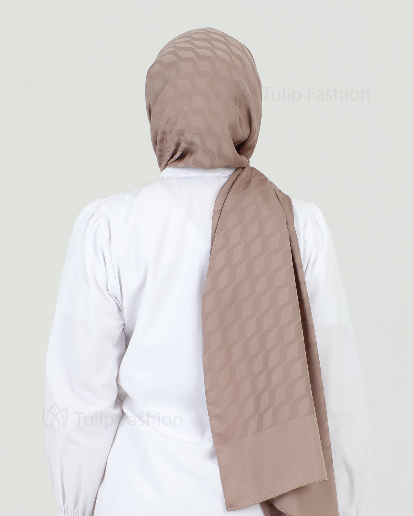 Hijab - Satin Waves - Brown