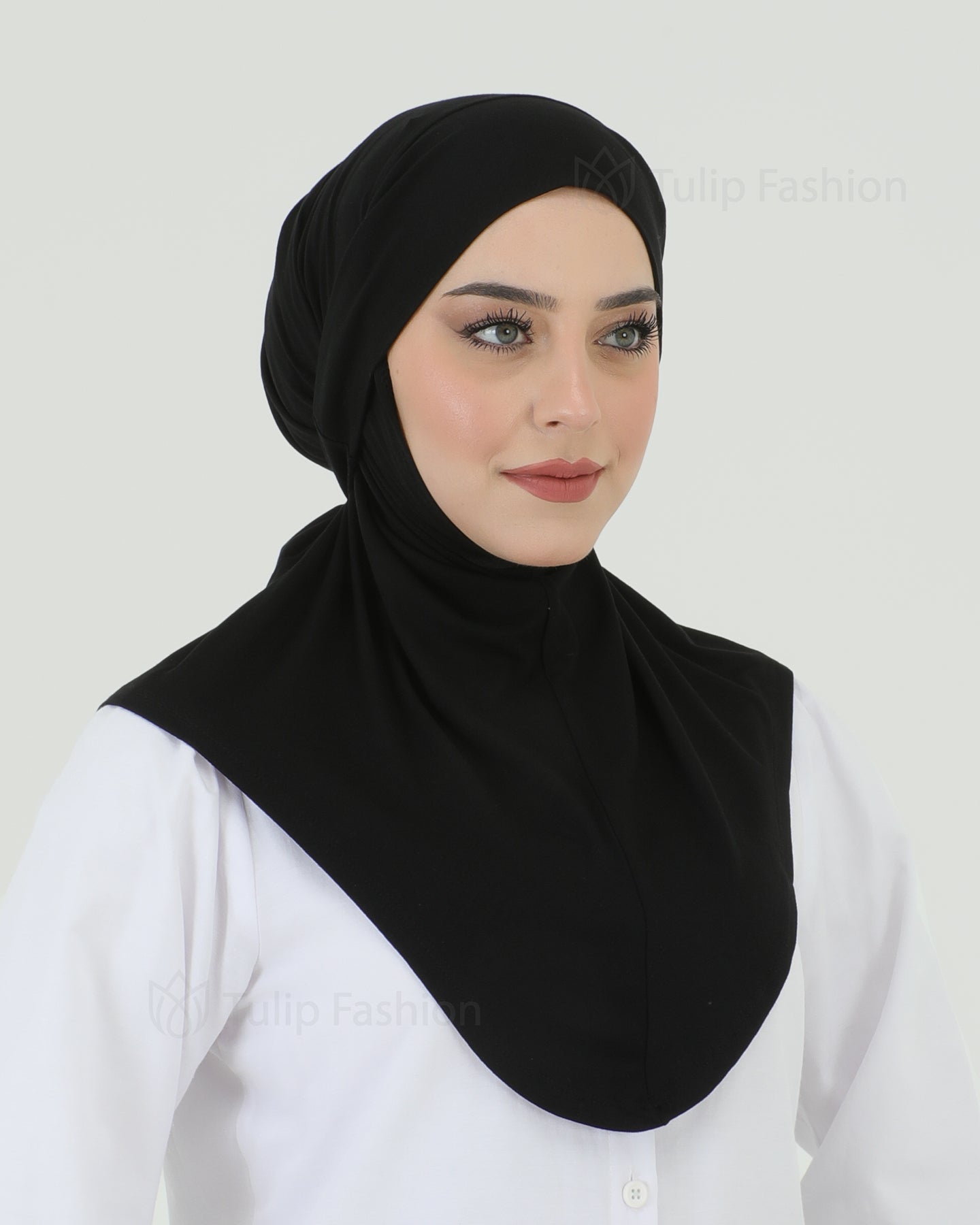 Hijab - Instant Jersey with band - Black