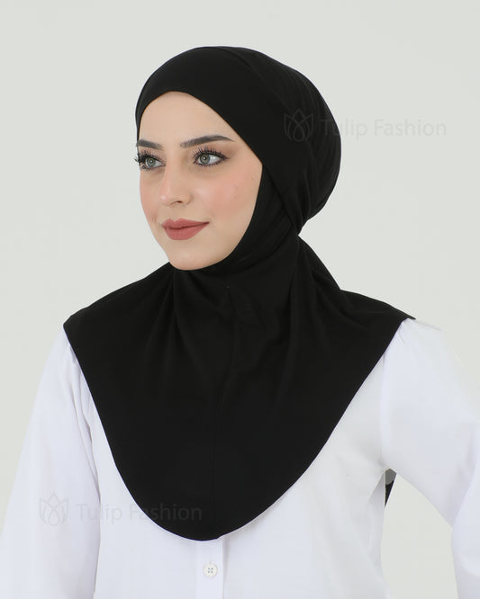 Hijab - Instant Jersey with band - Black