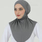 Hijab - Instant Jersey with band - Dark Gray