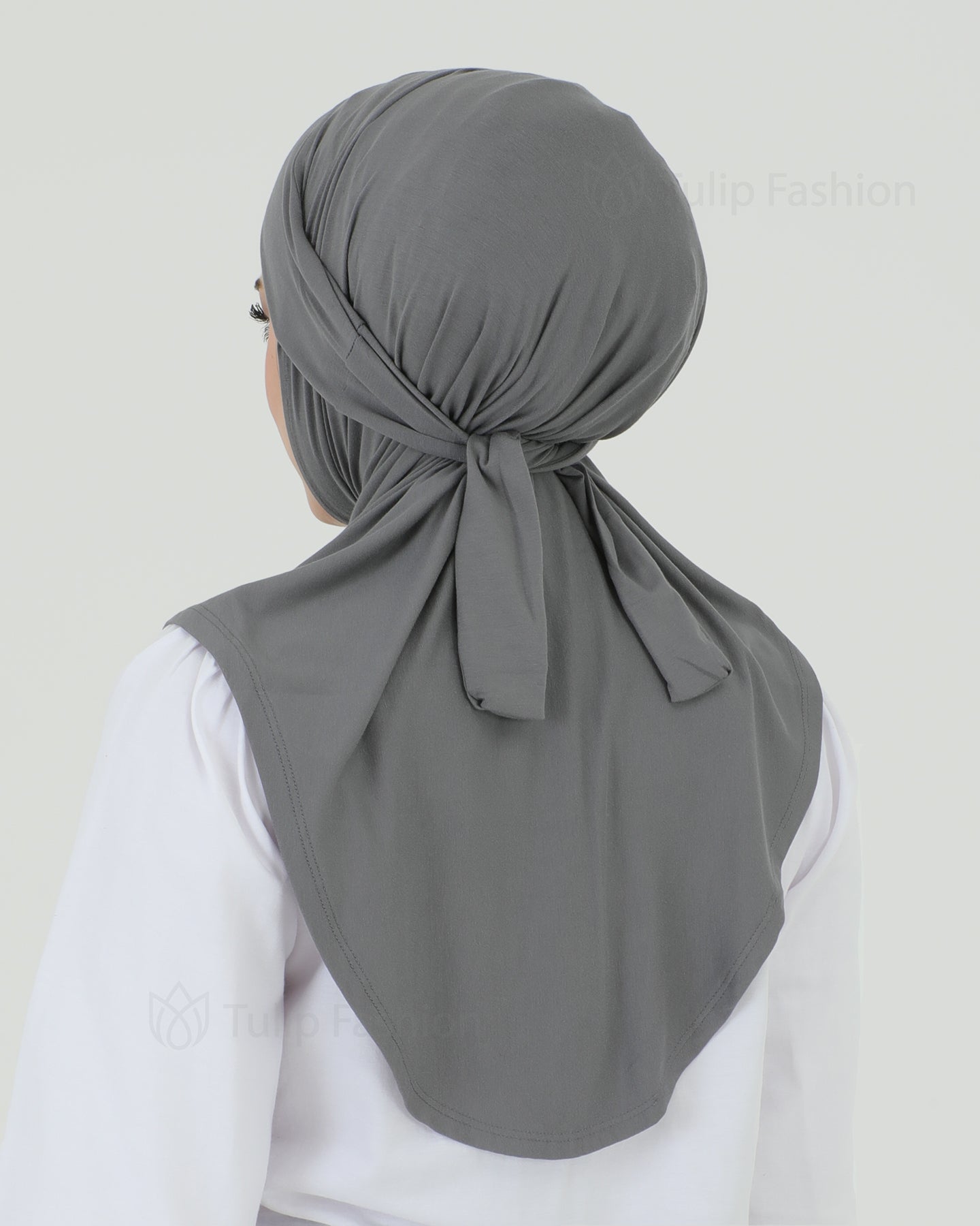 Hijab - Instant Jersey with band - Dark Gray