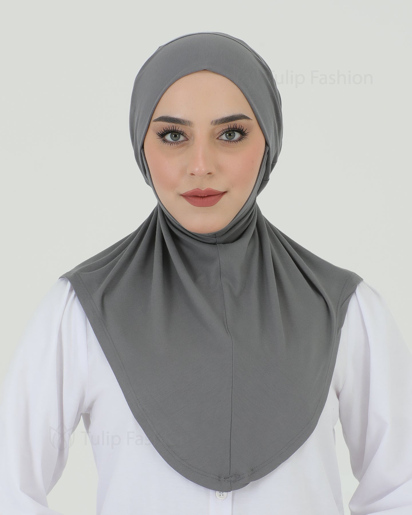 Hijab - Instant Jersey with band - Dark Gray