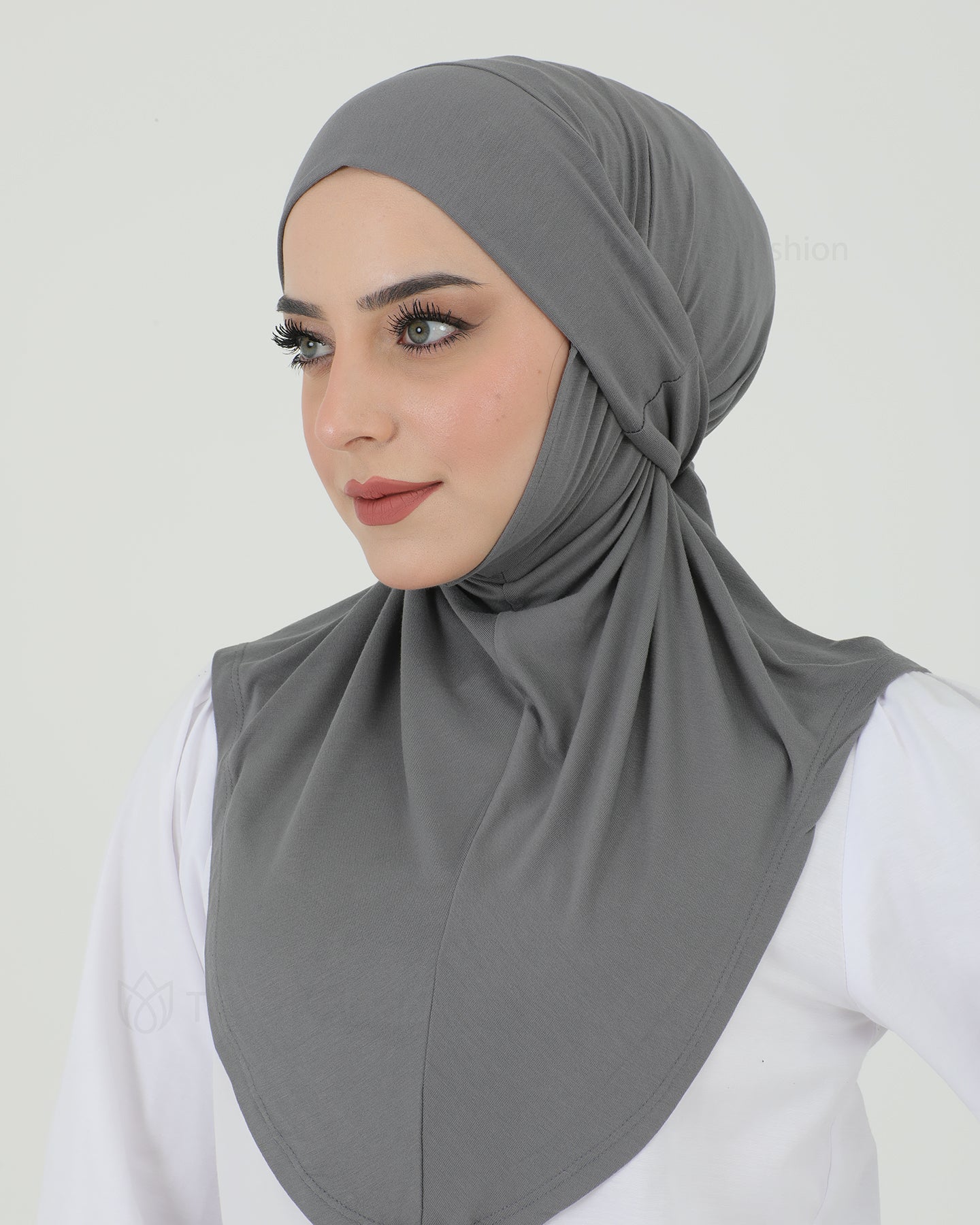 Hijab - Instant Jersey with band - Dark Gray