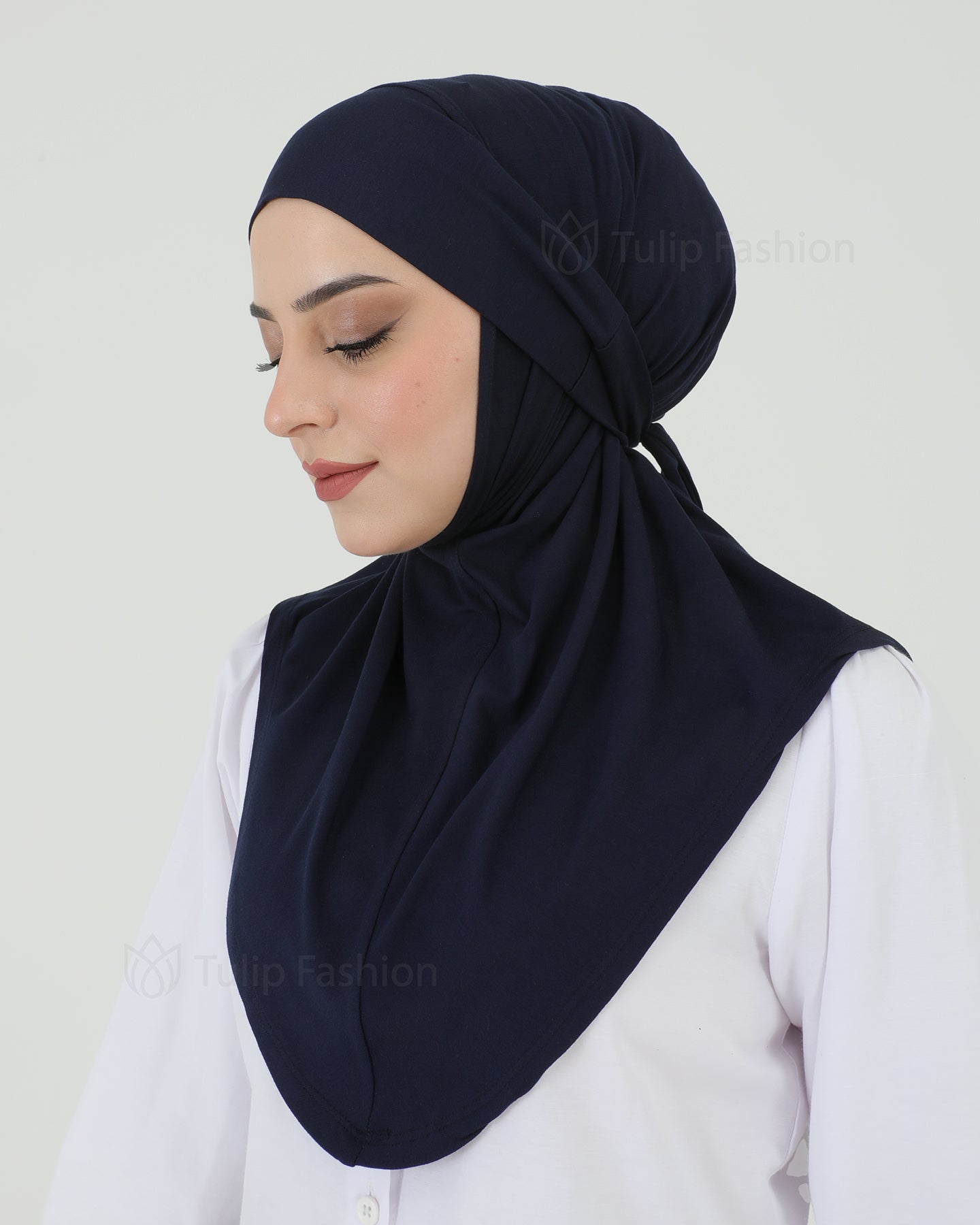 Hijab - Instant Jersey with band - Midnight Blue