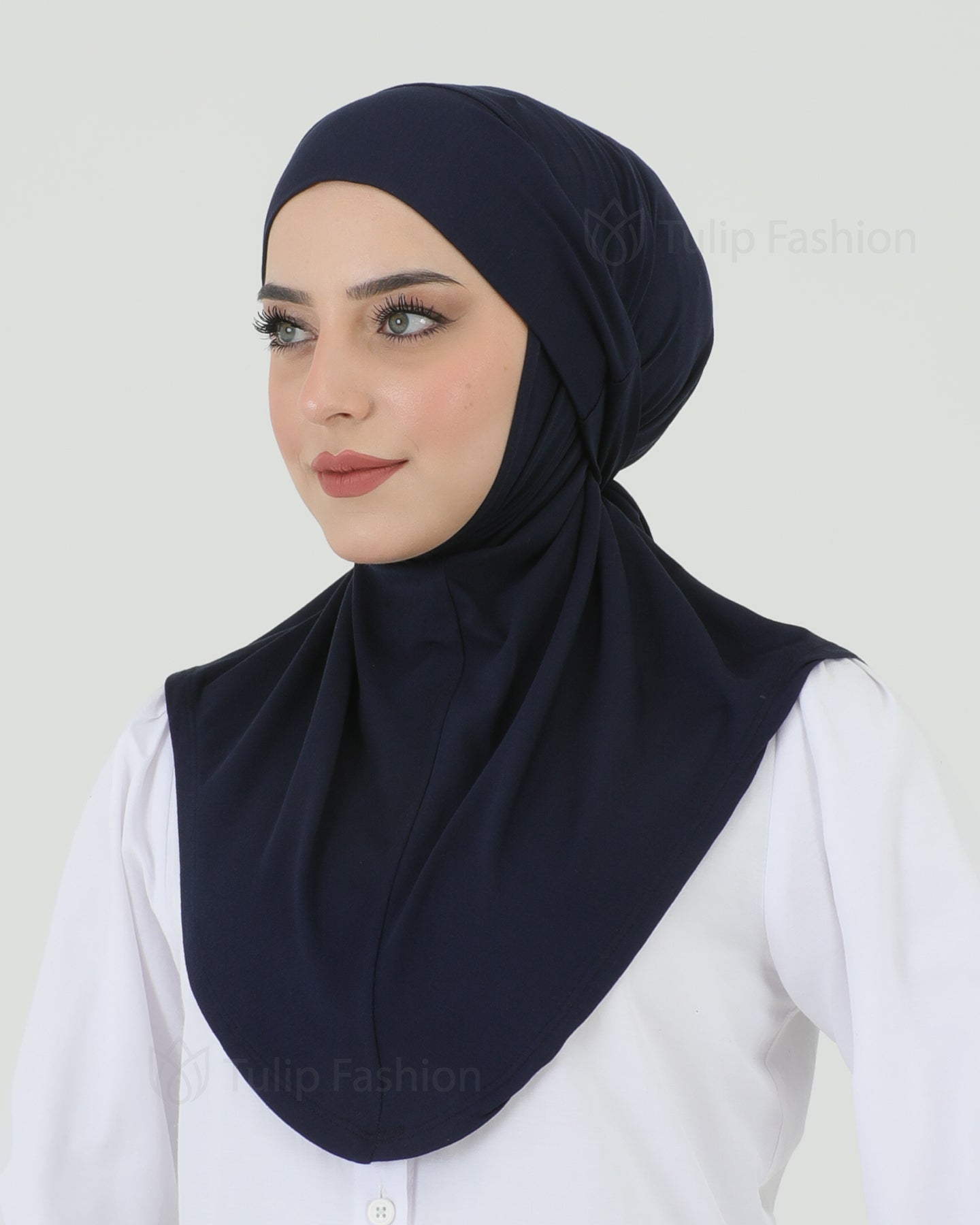 Hijab - Instant Jersey with band - Midnight Blue