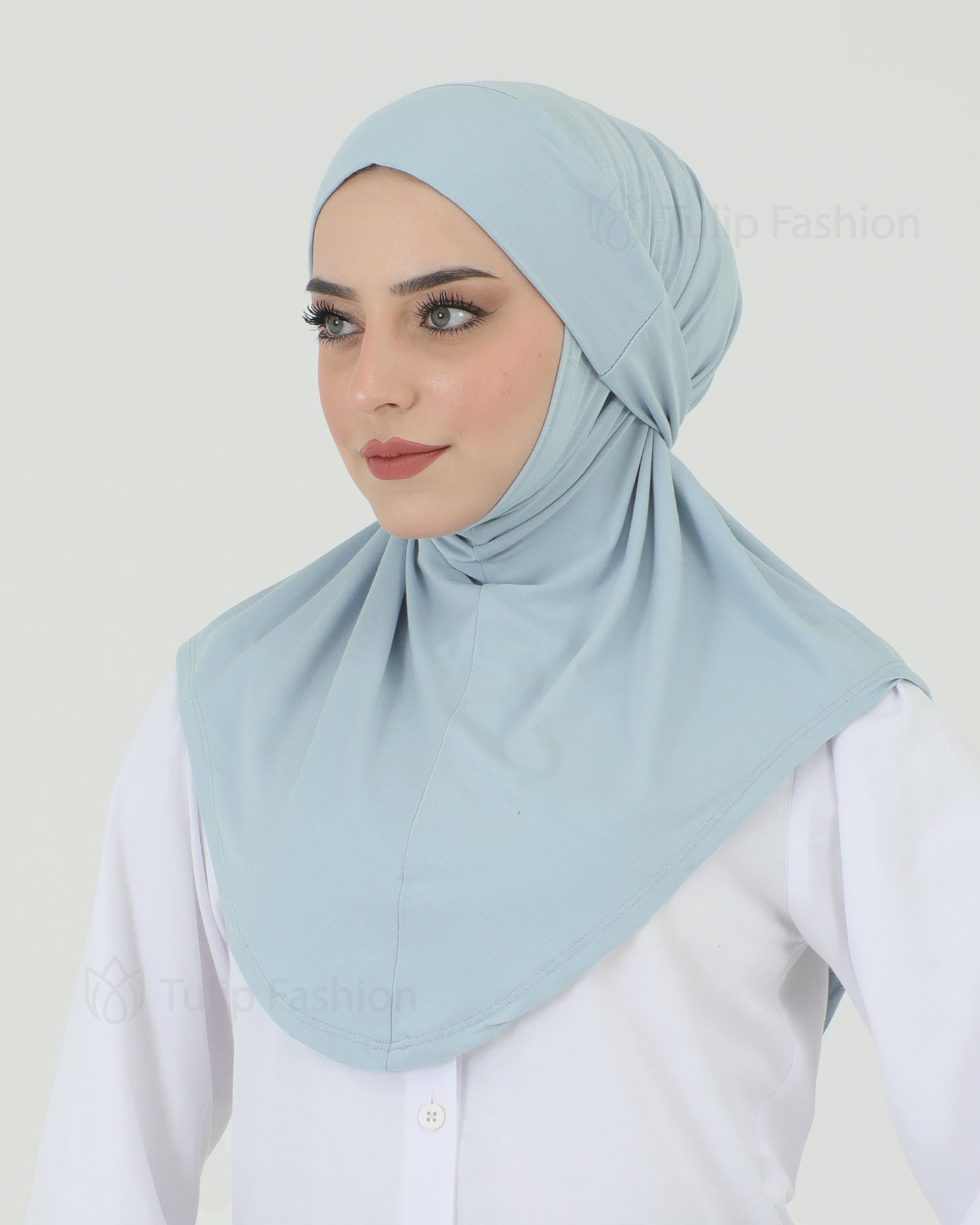 Hijab - Instant Jersey with band - Blue