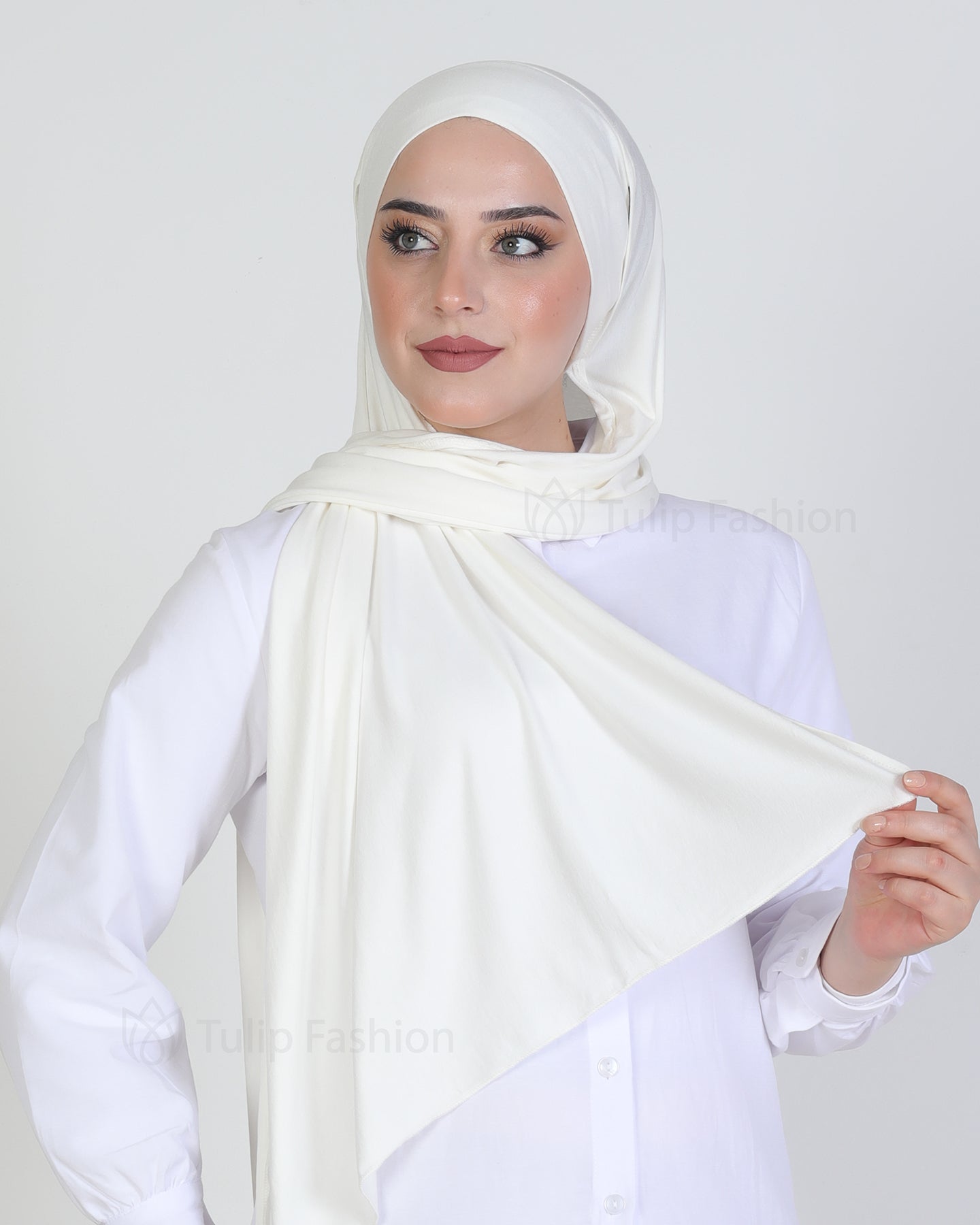 Hijab - Jersey with band - Off-White