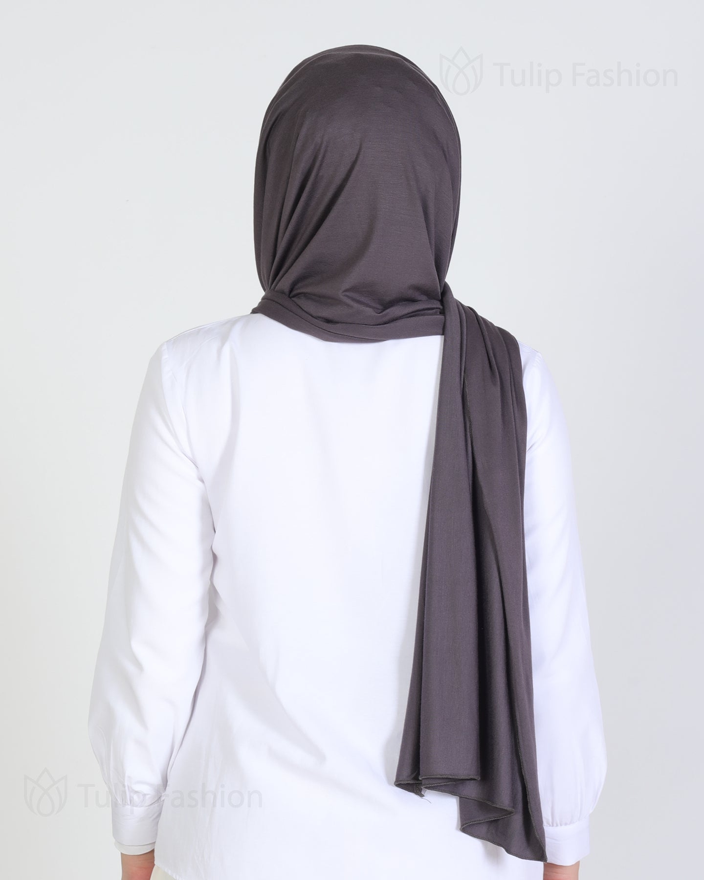 Hijab - Jersey with band - Dark Gray