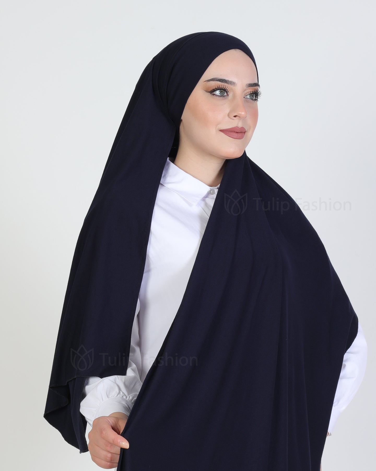 Hijab - Jersey with band - Midnight Blue