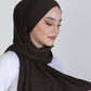 Hijab - Jersey with band - Dark Brown