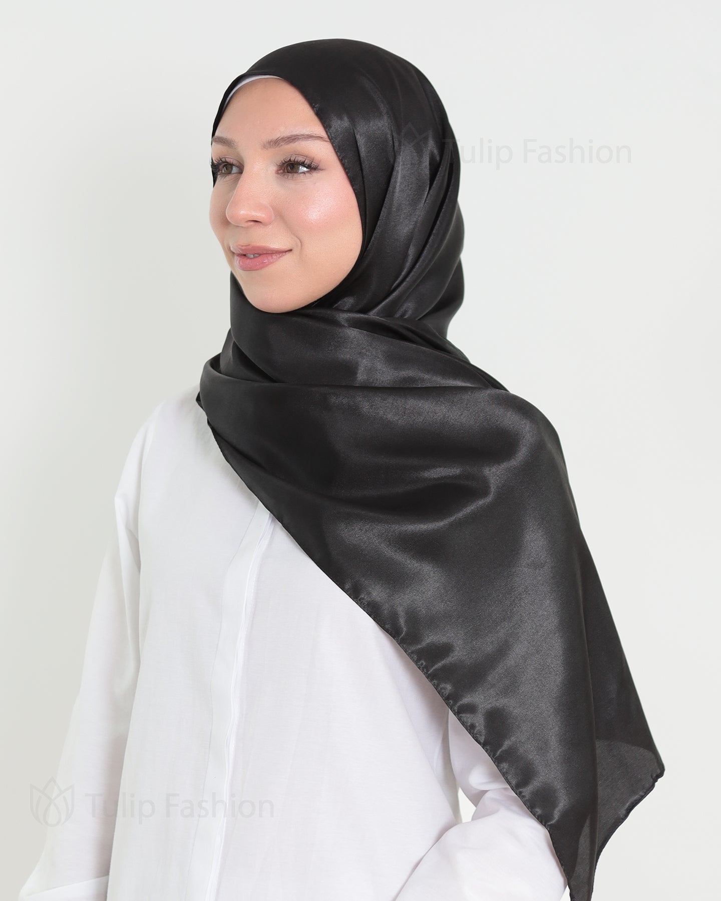 Satin Hijab - Black