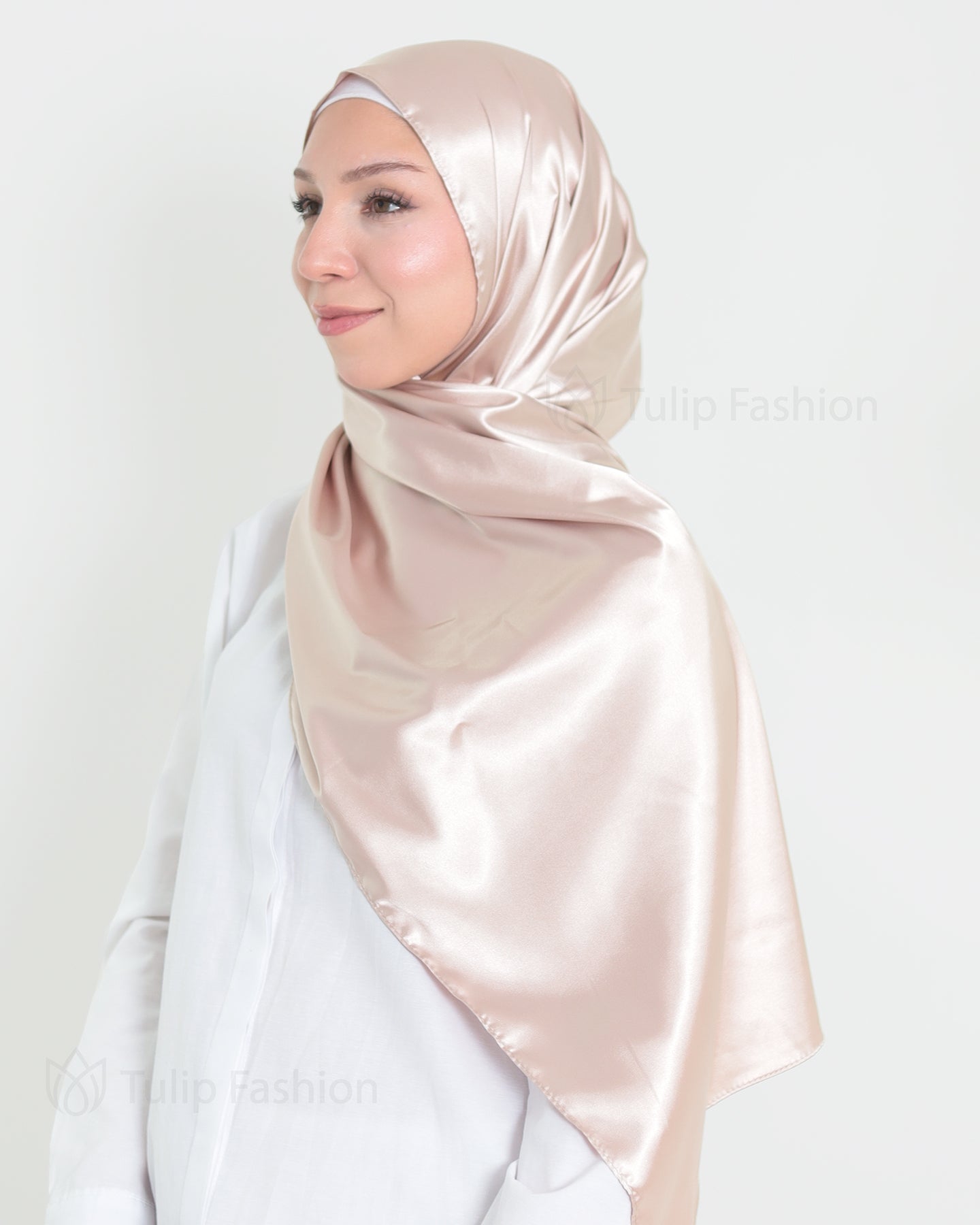 Satin Hijab - Beige