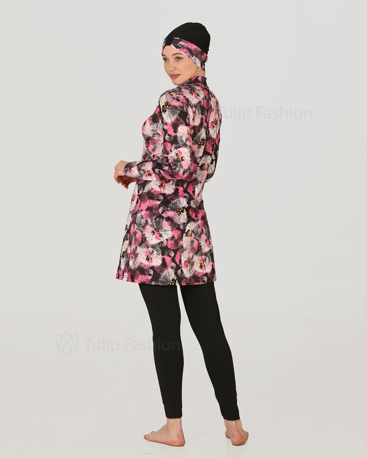 Muslim Swimsuit with Turban - Rosa