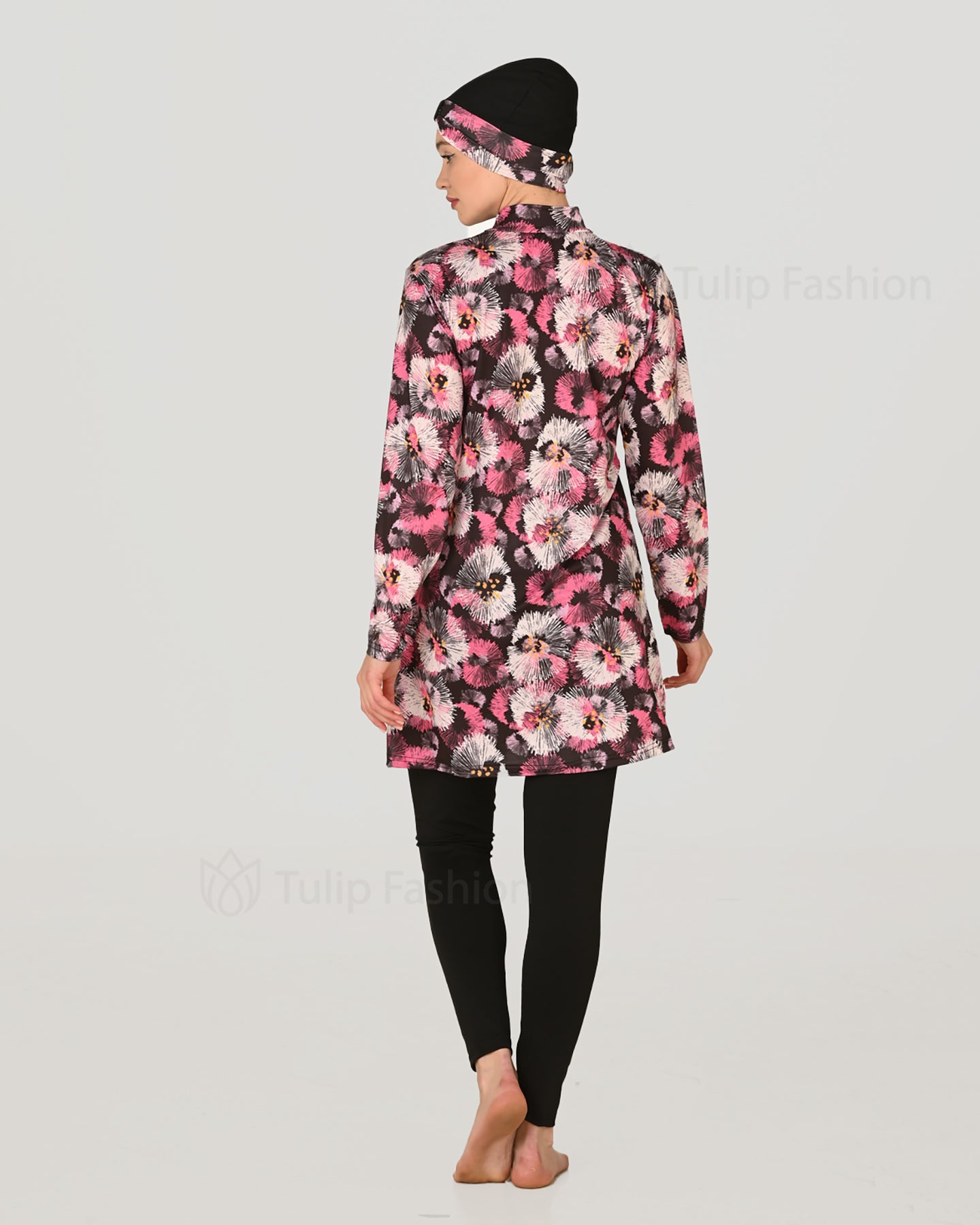 Muslim Swimsuit with Turban - Rosa