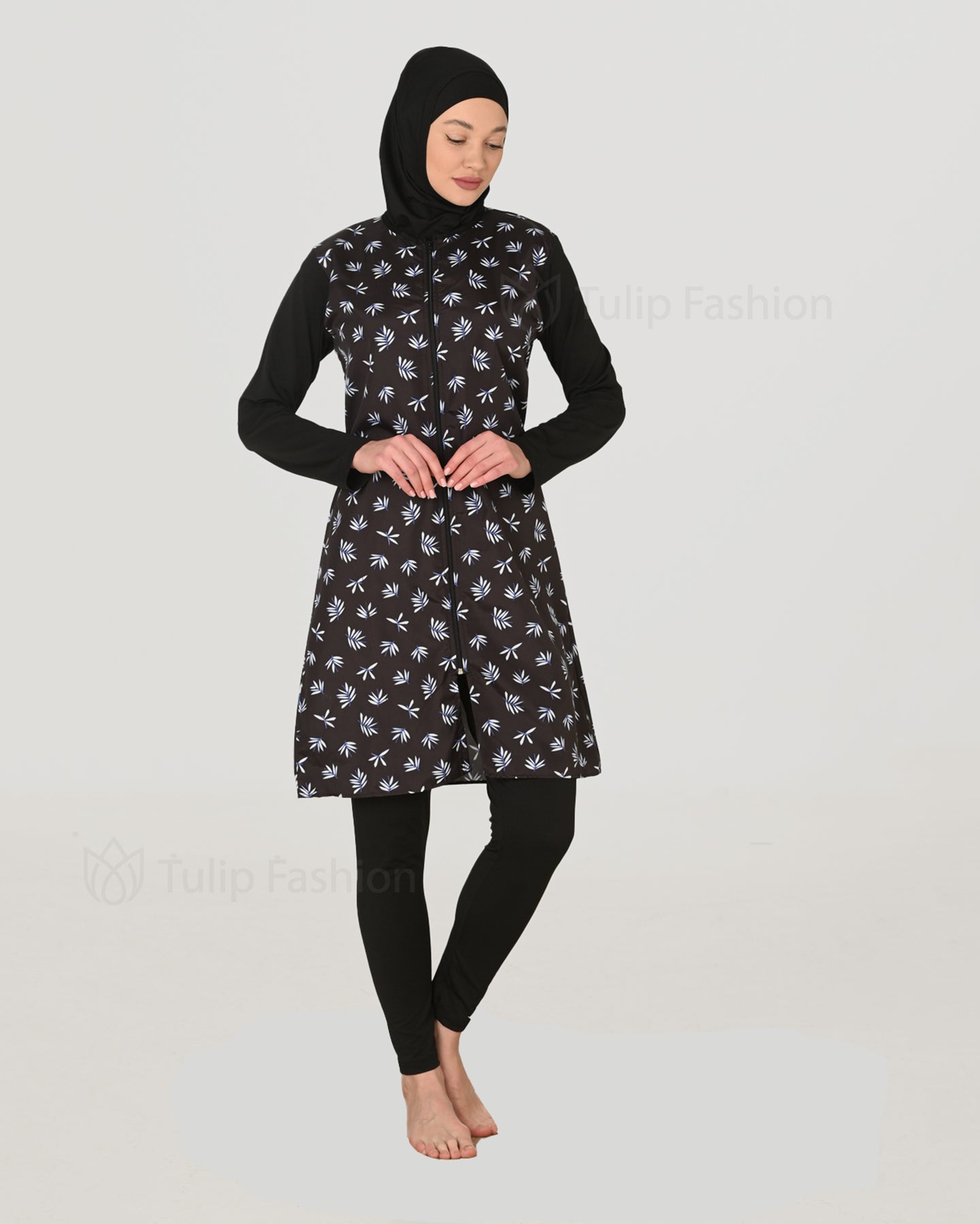 Muslim Swimsuit with Hijab - Black