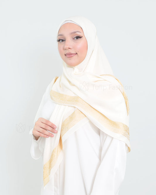 Hijab - Square Chiffon 120 cm - Cream