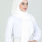 Hijab - chiffon stripes 120 cm - Off-White