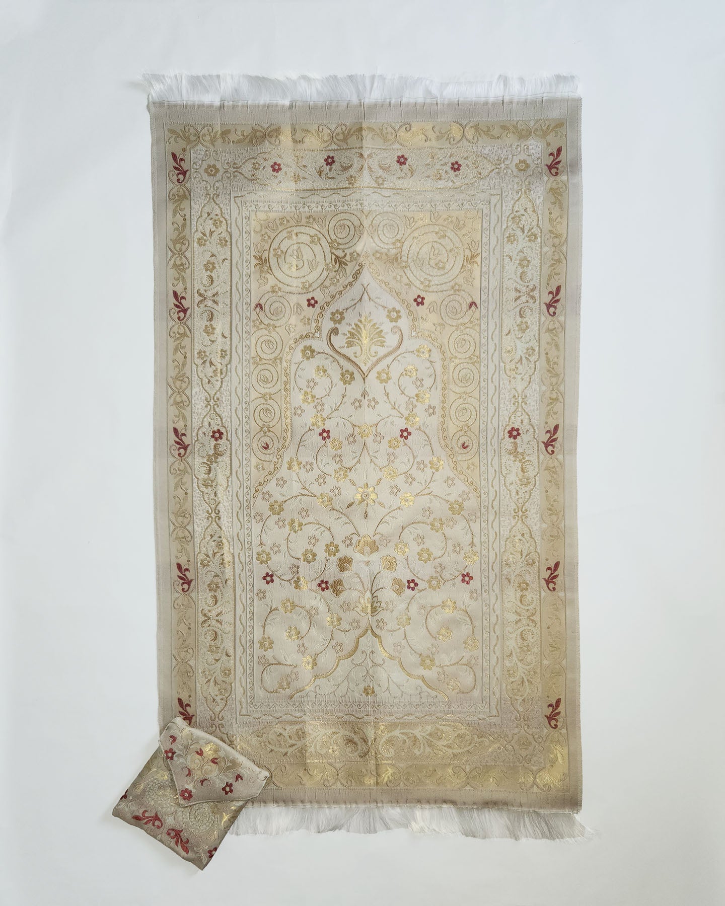 Prayer Rug - Beige/Red