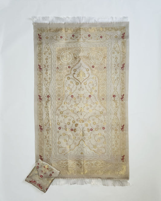 Prayer Rug - Beige/Red