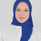 Hijab - Square Lycra Striped -  Blue