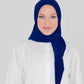 Hijab - Square Lycra Striped - Dark Blue