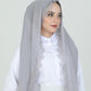 Hijab - chiffon Dantelle - Gray
