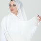 Hijab - chiffon Dantelle - White
