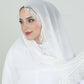 Hijab - chiffon Dantelle - White