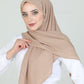 Hijab - chiffon stripes 120 cm - Nude Beige