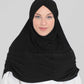 Hijab - Al Amira cross with cap - Black