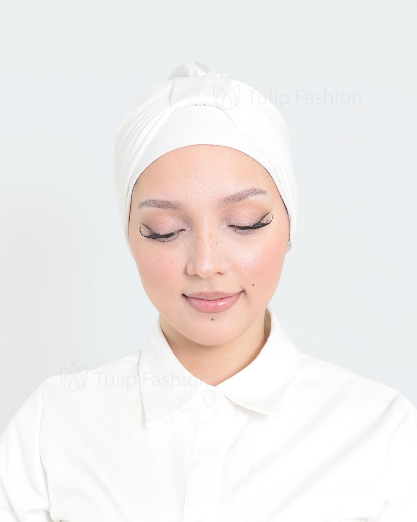 Turban - Lavender - Off White
