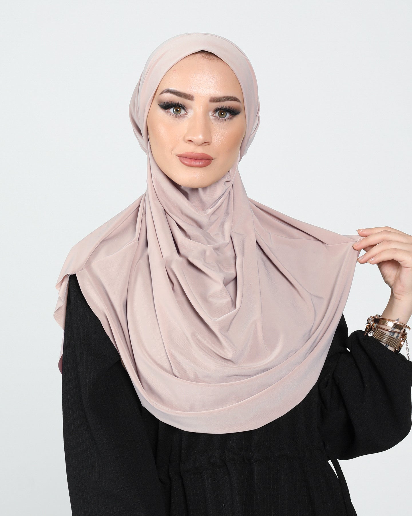 Hijab - Instant lycra with band - Pink