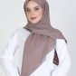 Hijab - chiffon stripes 120 cm - Cacao Brown