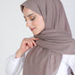 Hijab - chiffon stripes 120 cm - Cacao Brown