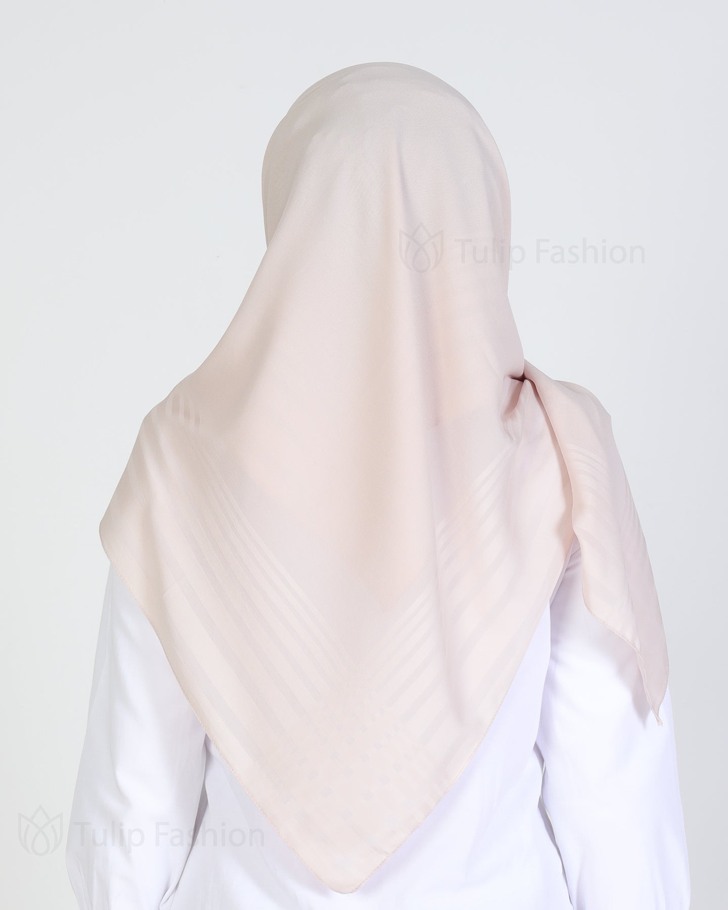Hijab - chiffon stripes 120 cm - Beige