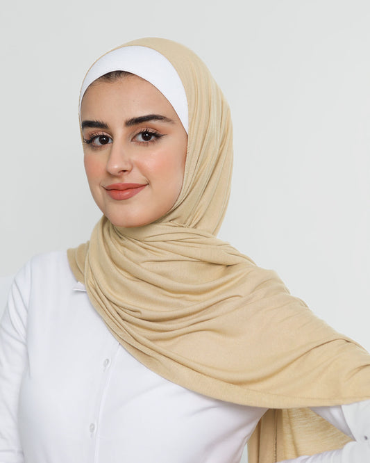 Hijab - Stretch Jersey - Camel Beige