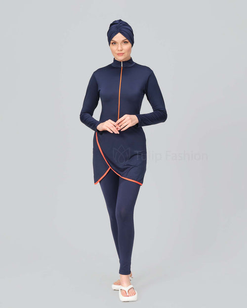 Muslim Swimsuit with hijab - Kemena - Midnight blue