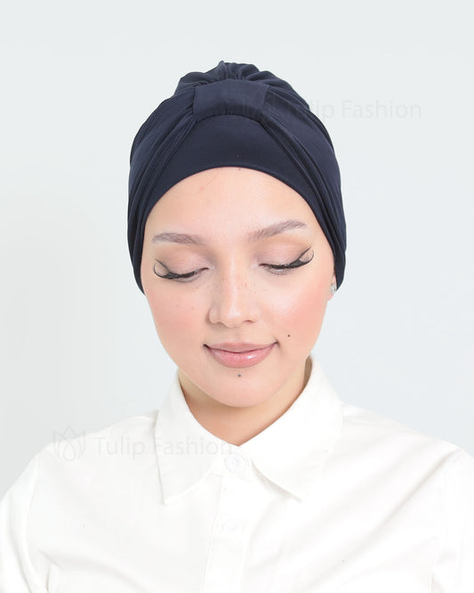 Turban - Lavender -  Midnight Blue