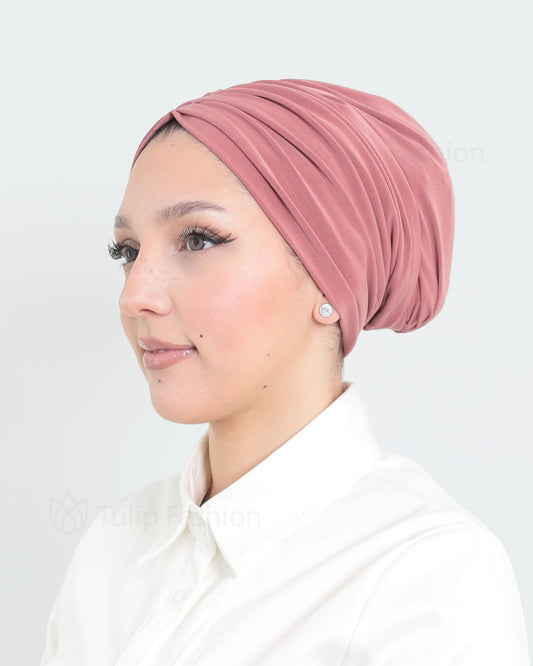 Turban - Lotus - Dark Rose