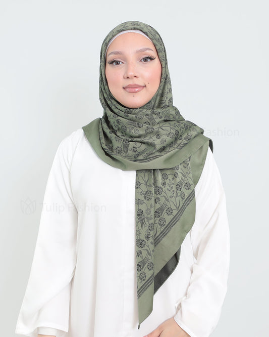 Hijab - Square Viskon 120 cm -  Green