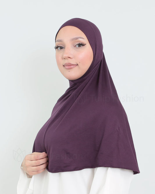 Hijab - Al Amira X-Large - One Piece - Dark purple