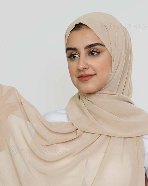 Hijab - Chiffon - Nude Beige