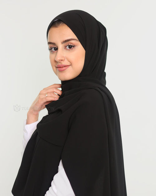 Hijab - Medina Luxury Chiffon - Black